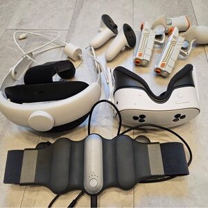 PRISM White & Black Standalone VR Headset Duo with Motion Belt and Controllers
